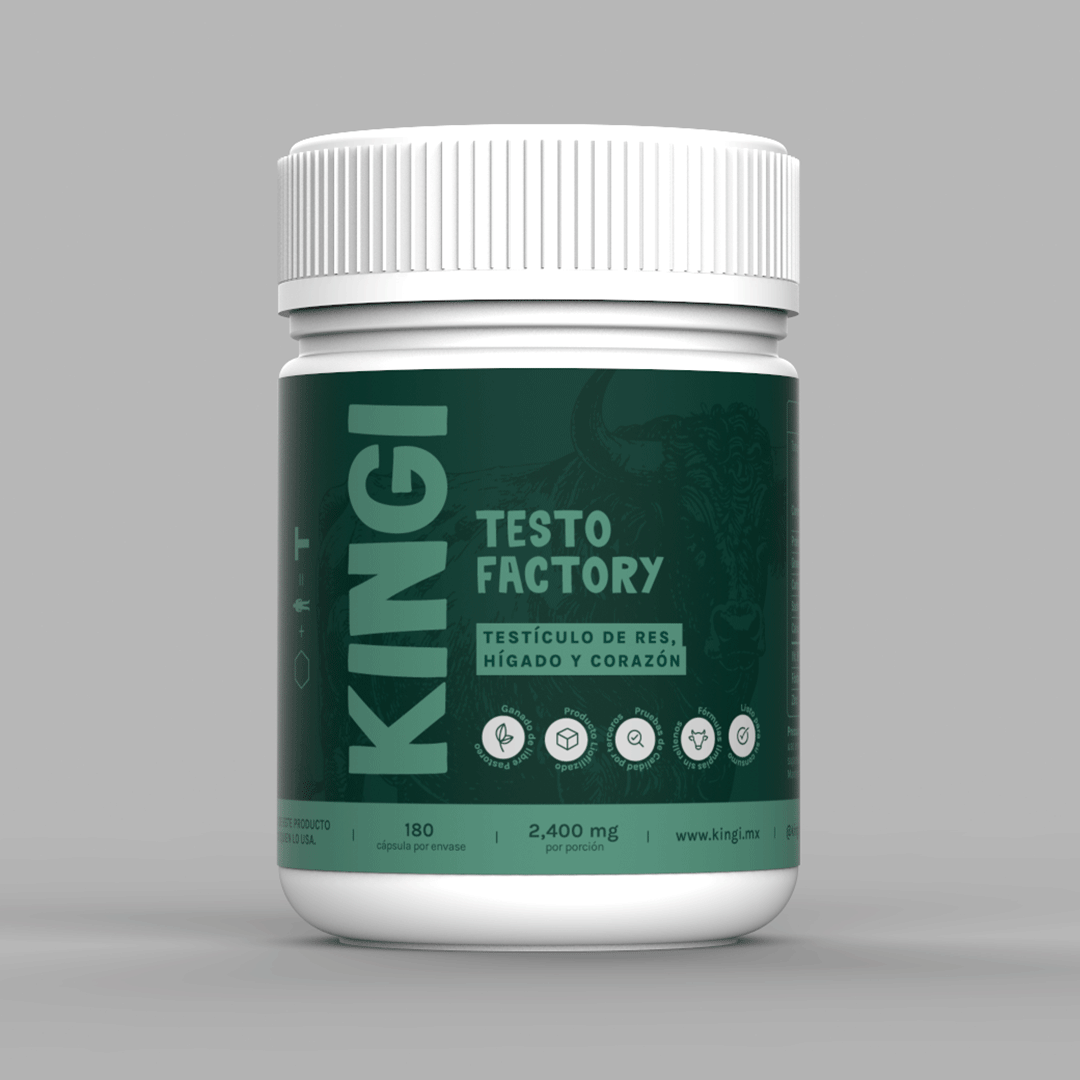 Testo Factory: Testículo, Hígado y Corazón de Res de Libre Pastoreo.